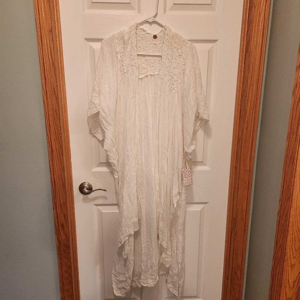 Free People Womens Angelica Wrap Jacket, Ivory, NWT